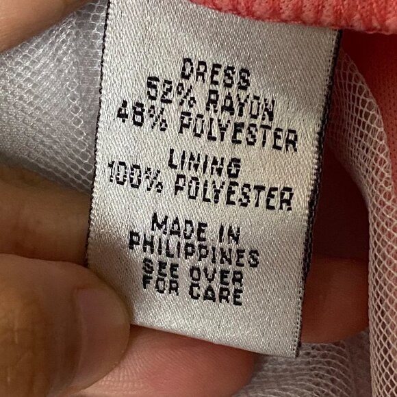 Philly Kid Size 4 Dark Pink Embroidered Lace Floral Pattern Mesh Slip Dress - Picture 4 of 8